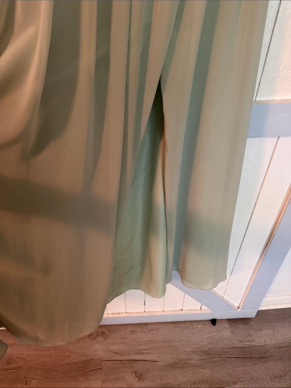 Azazie Sage Green Chiffon Bridesmaid Dress - Picture 3 of 6